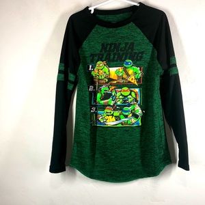 Nickelodeon Teenage Mutant Ninja Turtles green long sleeve tee size small